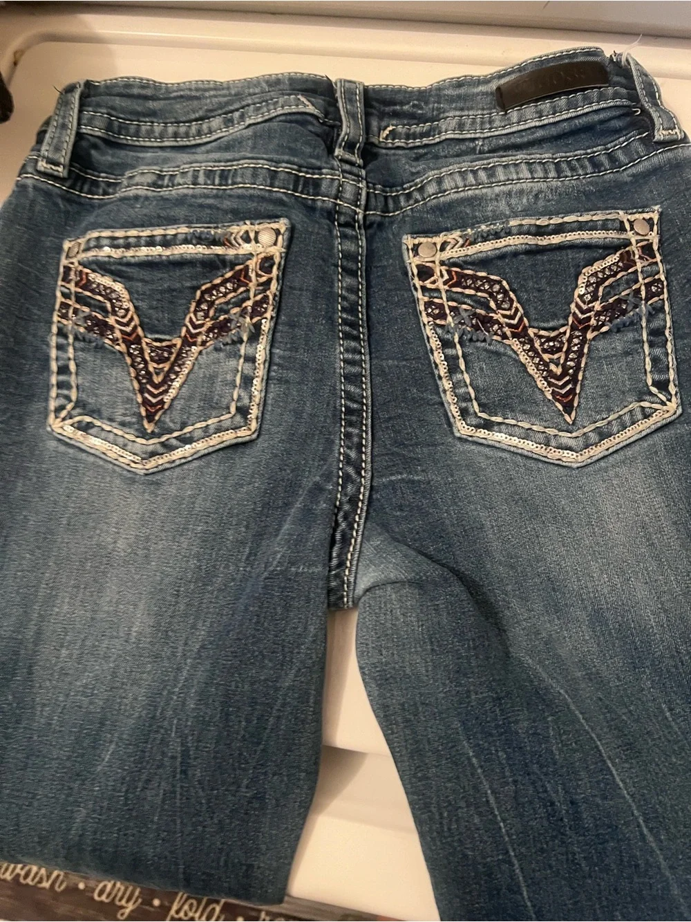 Vigoss Women's Faded Blue Denim Jeans